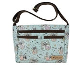 Boba French Bulldog Waterproof 5 Zipper Crossbody, Shoulder Bag Purse, Cute Gift for Dog Lovers