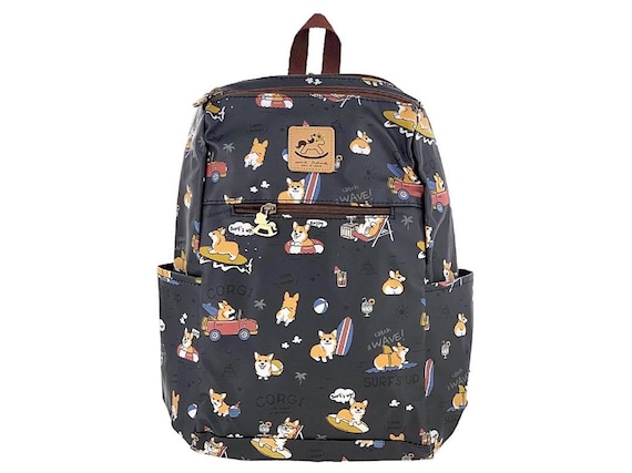 Corgi Waterproof Convertible Sling Backpack Multifunctional Bag, Cute Gift for Dog Lovers