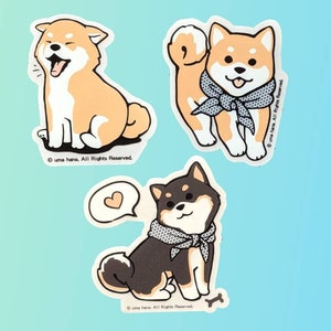 Waterproof Transparent Shiba Inu Puppy Die-Cut Sticker, Tearproof, 3D Textured Effect, Cute & Unique Gift for Dog Lovers
