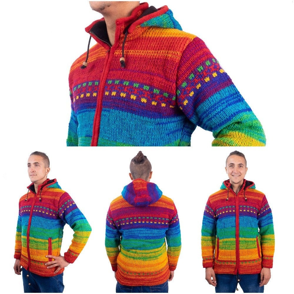 fleece lined wool sweater