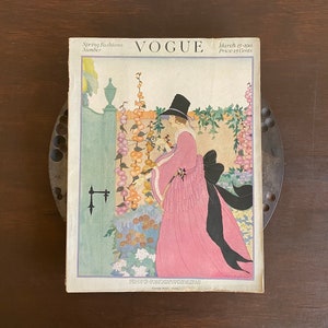 Vintage  Helen Dryden Vogue Magazine, March 15, 1918, Complete Issue, Condé Nast, Collectible Vogue, Vintage Magazine, Vogue, 1918 Vogue