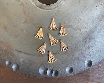 2pc-Vintage Brass Filigree Earring Connectors, Brass Stamping, Filigree Earrings Findings, Victorian Style Connector, Jewelry Supply(VF-210)