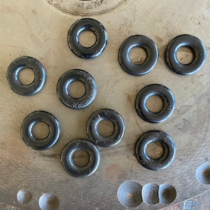 10pz - Anello/cerchio/collegamento nero acrilico vintage, cerchio nero, collegamento nero acrilico, ricerca vintage, cerchi neri, cerchi di plastica, cerchio nero vintage