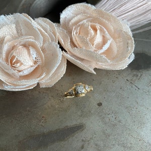 Vintage 14kt Gold & Diamond Ring, Antique Diamond Ring, Vintage Wedding Ring, Vintage Ring, Diamond Ring, Antique Ring, Vintage Jewlery,14kt