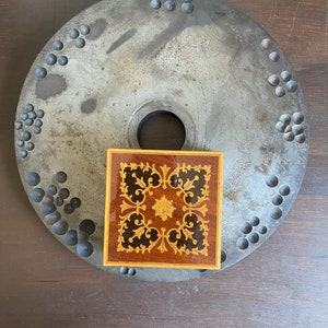 Vintage Square Italian Marquetry Wood Box, Marquetry, Vintage Wood Box, Italian Marquetry, Vintage Jewelry/Trinket Box, Mid Century