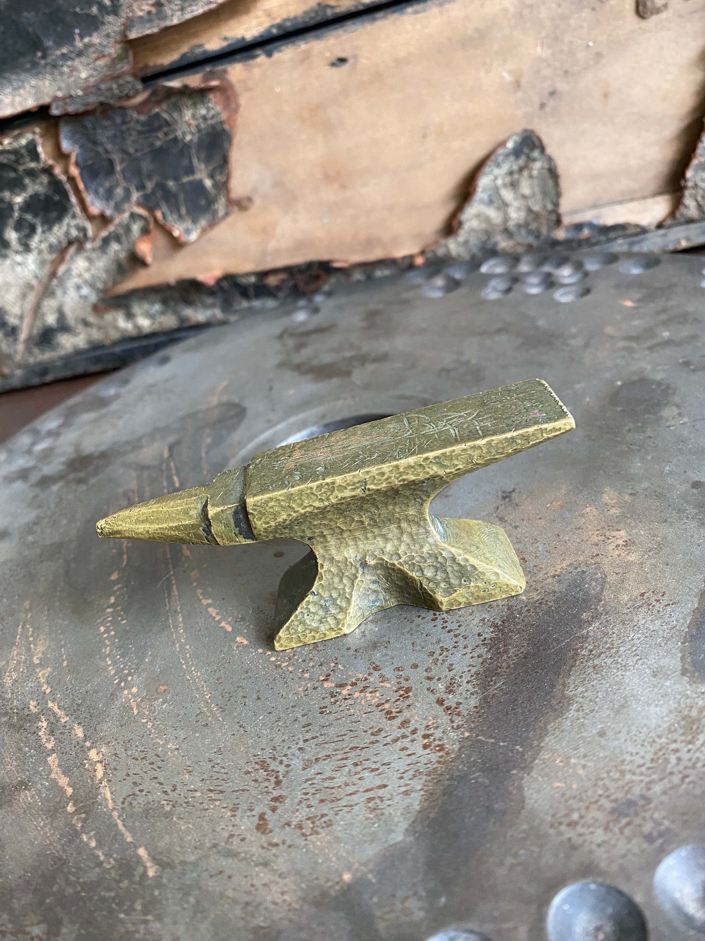 Vintage Miniature Bronze Jeweler's Anvil, Miniature Anvil, Vintage