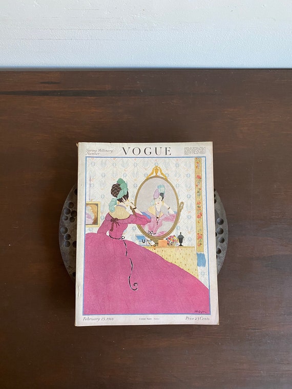 Vintage Helen Dryden Vogue Magazine, February 15, 1918, Complete Issue, Condé Nast, Collectible Vogue, Vintage Magazine, Vogue, 1918 Vogue