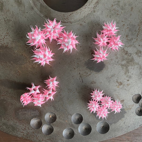 Spiky Silicone Beads, Pink/White Beads Silicone Beads, Spiky Beads, Fun Beads, Jewelry Making, Jewelry Supply, Crafts, Beads, Crafting, DIY