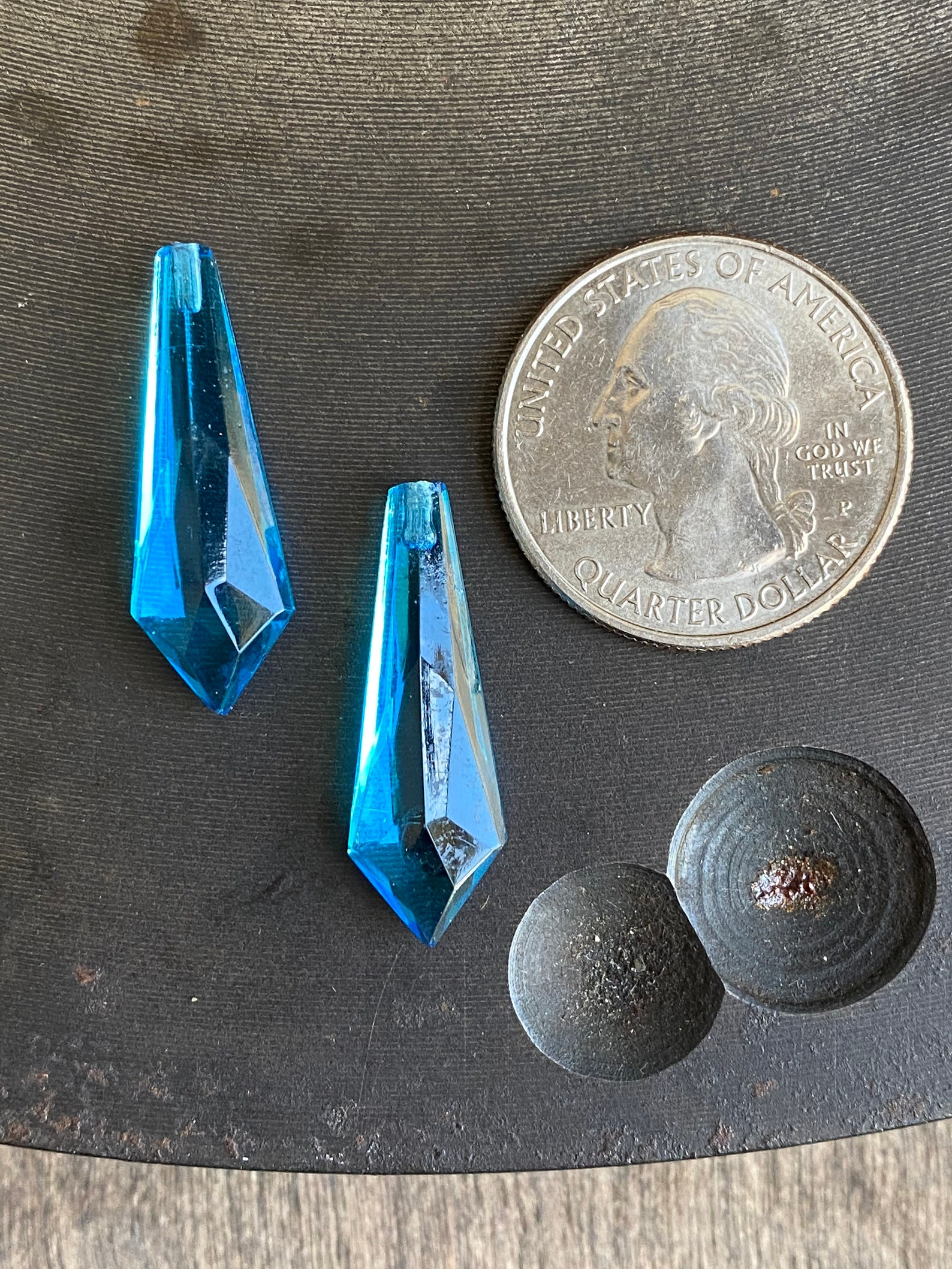 Vintage Glass Drops Faceted Glass Drops Vintage Glass Beads Etsy