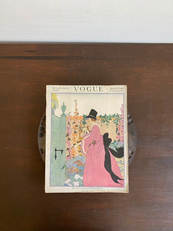 Vintage  Helen Dryden Vogue Magazine, March 15, 1918, Complete Issue, Condé Nast, Collectible Vogue, Vintage Magazine, Vogue, 1918 Vogue