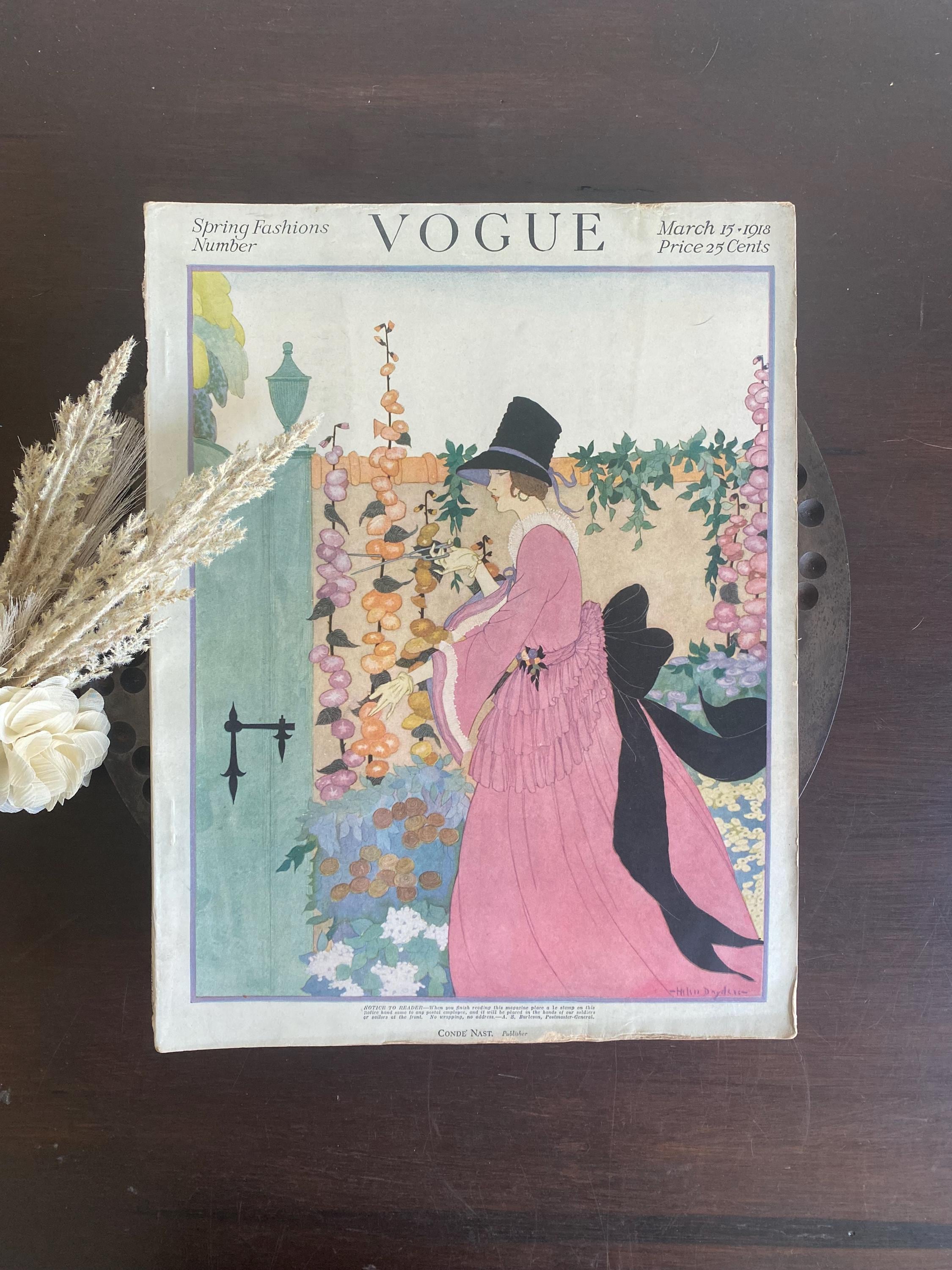 Original March 15, 1918 Vogue Magazine Spring Fashions Number