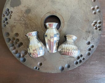 Vintage Silver Plated Restoration Mini-Knospen-Vasen, Blumenvase, Knospe-Vase, Vintage-Dekor, kleine Knospe-Vase, Silberplattenvase, Vintage-Vase
