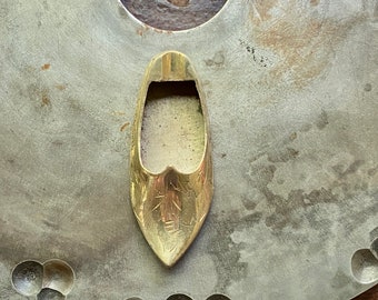 Vintage Messing Slipper Aschenbecher, Messing Schuhablage, Trinket Dish, Boho Decor, Made in India, Vintage Aschenbecher, Weihrauchbrenner, Vintage Messing