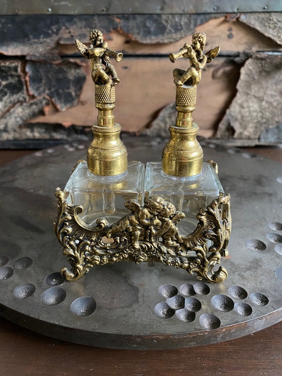 3pc-Vintage Art Nouveau Victorian Perfume Bottles… - image 5