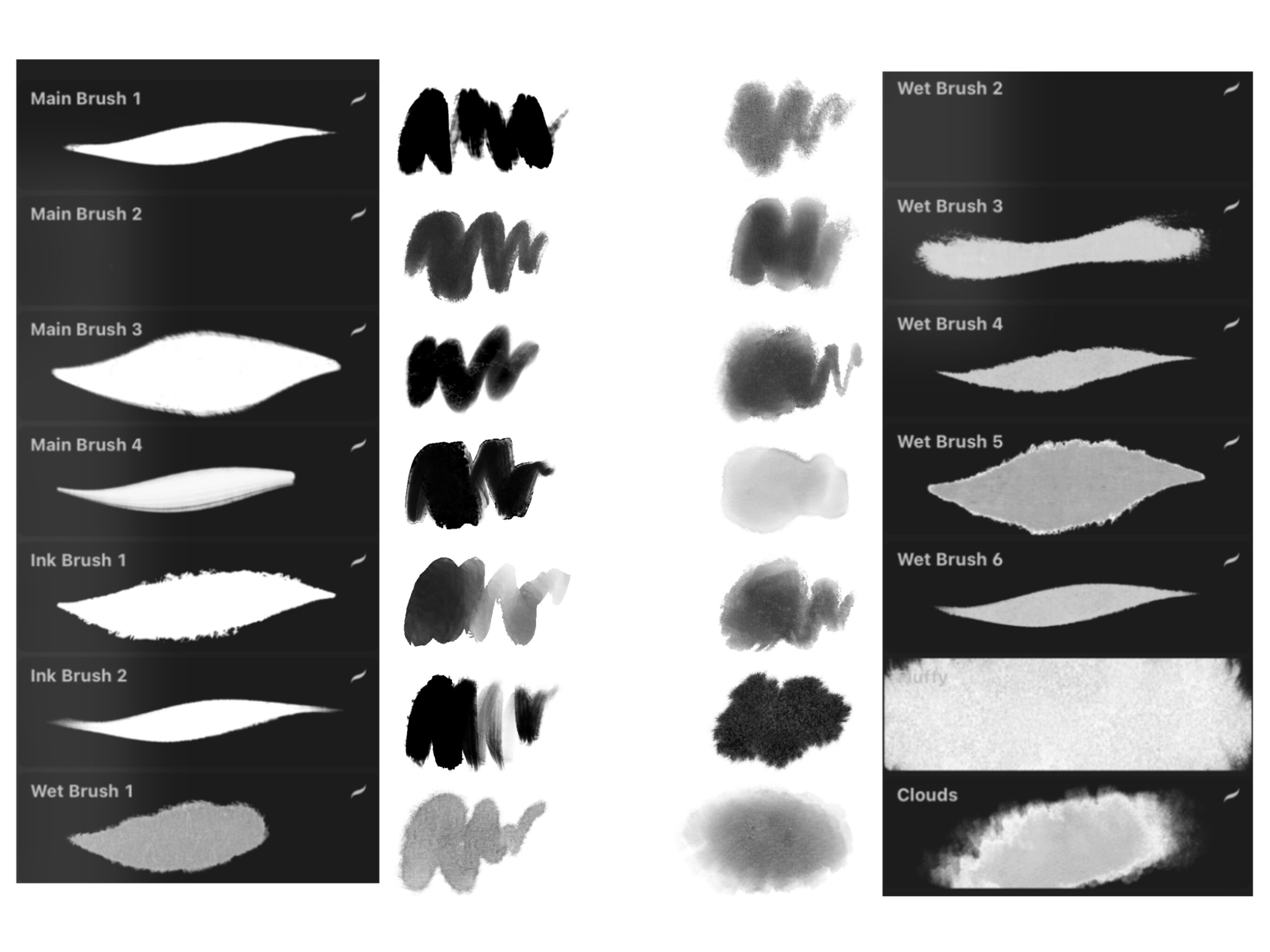 Procreate Ink Brush Set Watercolor Brushes Traditional Ink Paint ...