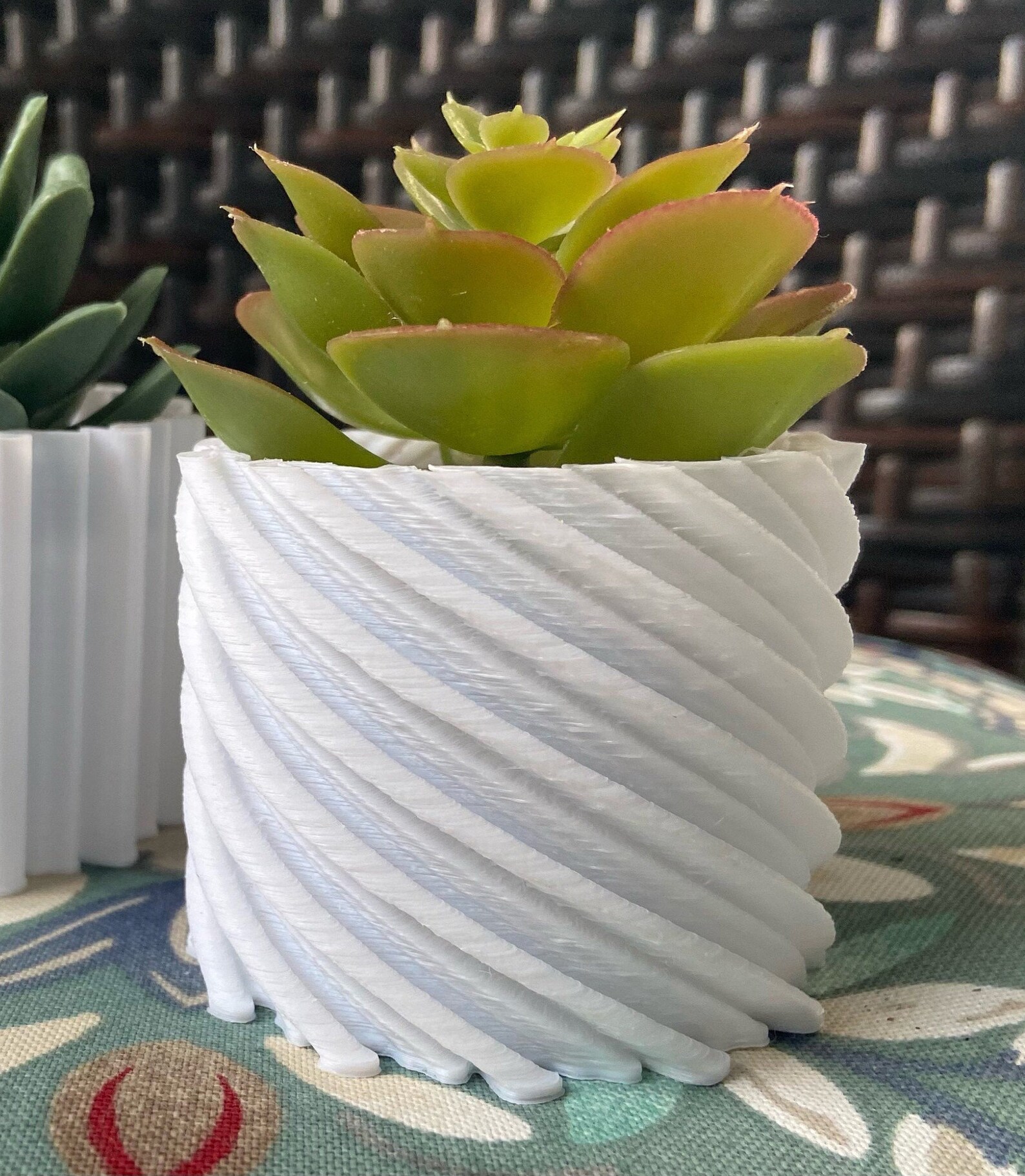 White Planter Modern Pot Set Succulent Planters Indoor Garden Etsy