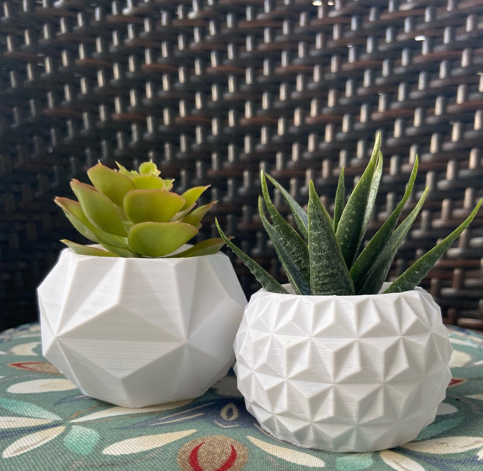 White Planter Modern Pot Set Succulent Planters Indoor Garden Etsy