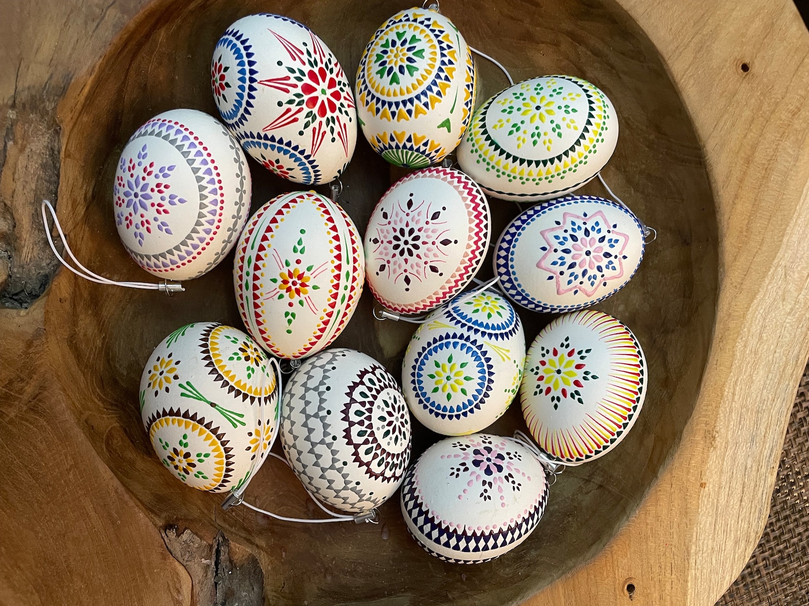 Hand-painted Sorbian Easter eggs