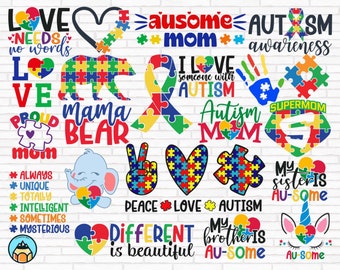 Autism Ribbon Svg Etsy