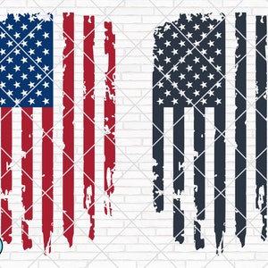 ダメージ加工の旗 SVG、アメリカ国旗 SVG、7 月 4 日 SVG、グランジ フラグ SVG、旗ベクター、愛国的な SVG、米国旗 SVG、dxf、eps、クリカット シルエット