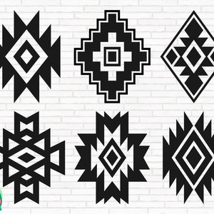 Éléments du sud-ouest SVG, Svg amérindien, Svg tribal, Svg indien, Svg impression aztèque, Svg ornement sud-ouest, couper des fichiers, Cricut, Png, Svg