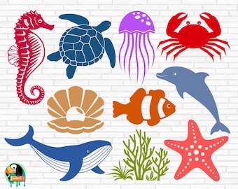 Ocean Animals SVG Bundle Sea Creatures Svg Seahorse Svg - Etsy Ocean Animals SVG Bundle Sea Creatures Svg Seahorse Svg - Etsy