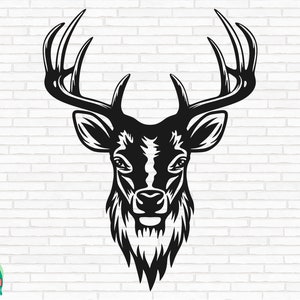 Buck Head SVG, Deer Head svg, Deer Hunting svg, Deer svg, Hunting svg, Instant Download, Cut Files, Cricut, Silhouette, Png, Svg, Eps, Dxf
