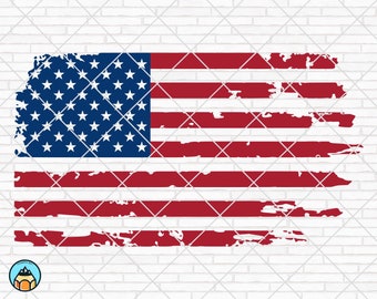 Distressed Flag Svg, American Flag Svg, 4th July Svg, Grunge Flag Svg, Flag Vector, Patriotic Svg, USA Flag Svg, dxf, eps, cricut silhouette