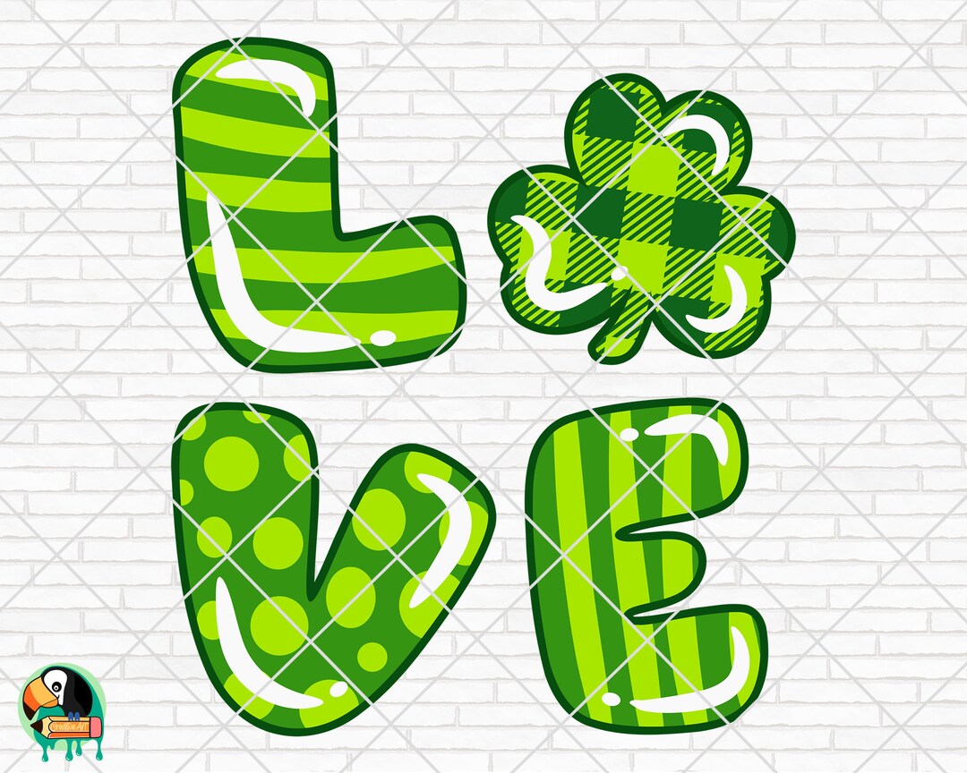 Love With Shamrock Svg, St Patrick's Day Svg, Irish Svg, Shamrock Svg ...