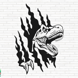 T-Rex Scratch SVG, Tiranossauro Svg, Dinosaur Scratch Svg, Arquivos de corte de arranhões T-Rex, Cricut, Silhueta, Png, Svg, Eps, Dxf