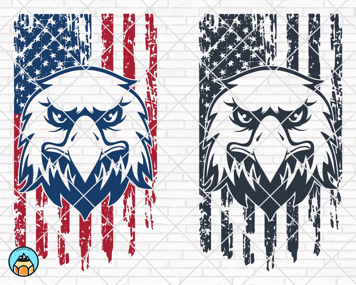Distressed American Eagle Flag SVG USA Flag Svg 4th July - Etsy