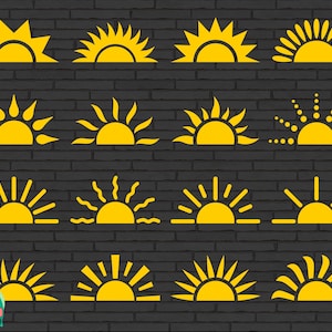 Sunset SVG, Sun Svg, Sunrise Svg, Sunshine Svg, Sunset Bundle Svg, Summer Svg, Sun Clipart, Sun Vector, Cut Files, Cricut, Png, Svg