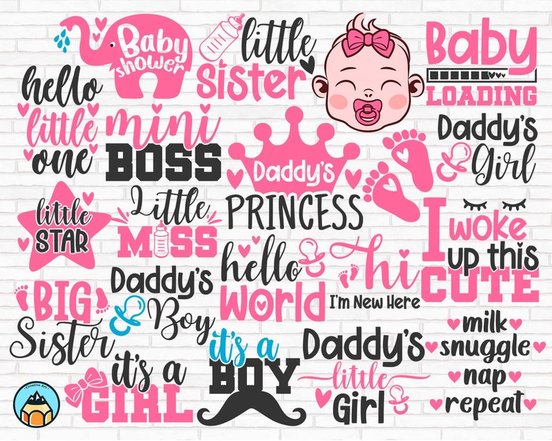 Baby SVG Bundle Baby Girl Bundle Baby Svg Baby Quote Etsy