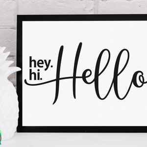 Hallo. Hallöchen. Hello SVG, Willkommen svg, Tür svg, Willkommen svg, Willkommen svg, Willkommen svg, Willkommen svg, Plotterdatei, Cricut, Png, Svg