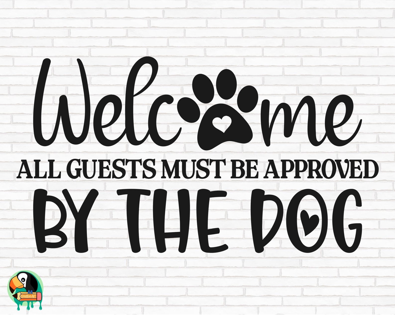 Dog Sign SVG, Dog Sign Svg, Sign Svg, Round Front Door