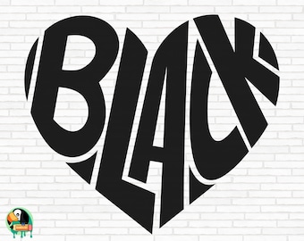 Black Heart SVG, Juneteenth svg, Black History svg, Black Lives Matter svg, African American svg, Black Girl svg Cut Files, Cricut, Png, Svg