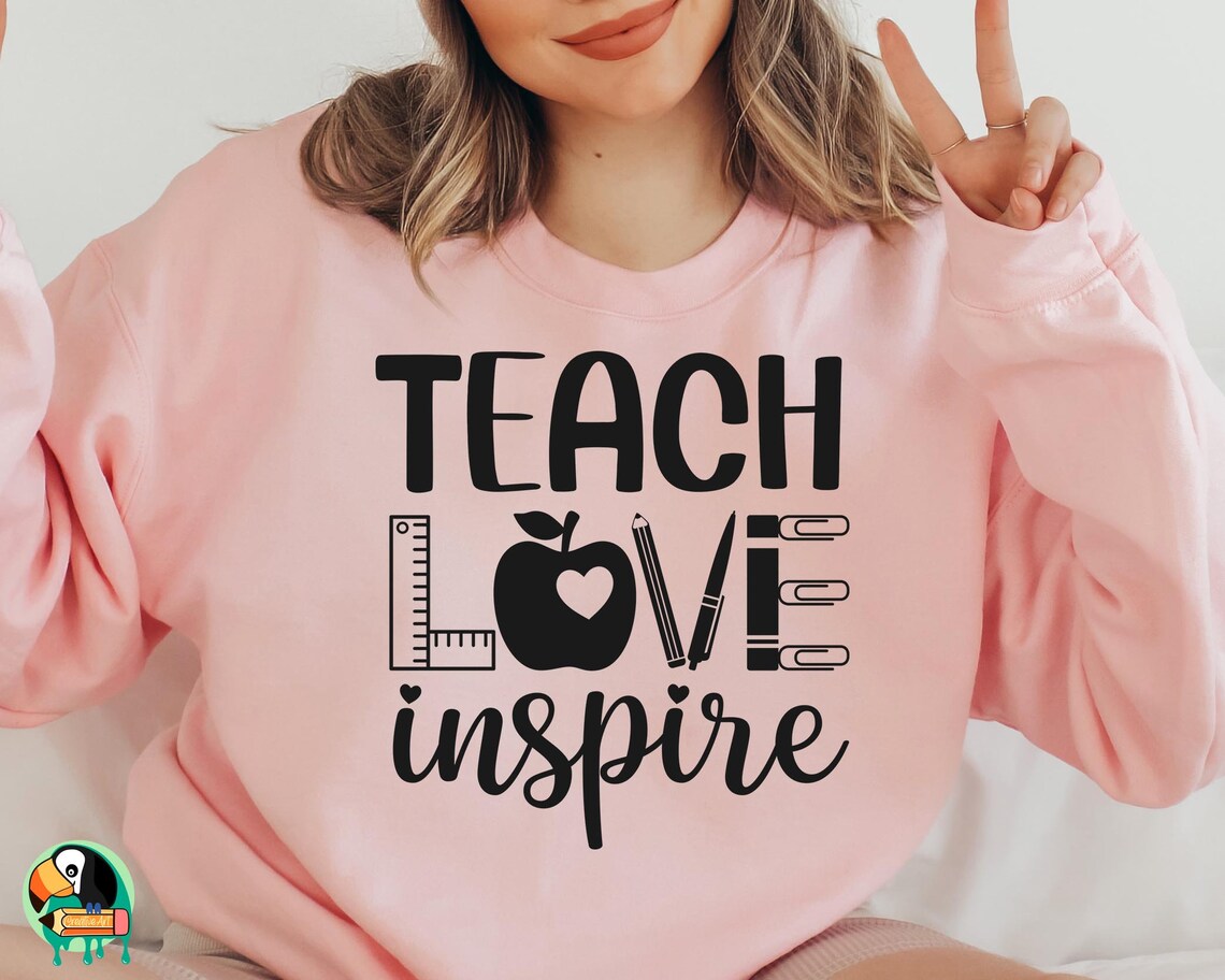 Teach Love Inspire SVG, Love Teacher Svg, School Svg, Teacher Life Svg ...