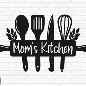 Segno di cucina SVG, Cucina della mamma Svg, Utensili da cucina Svg, Cucina Svg, Cucina Svg, Segno nome cucina Svg, Taglia file, Cricut, Png, Svg