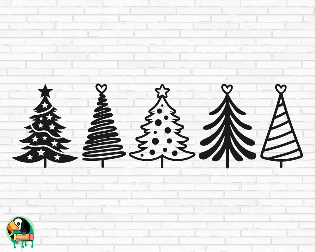 Christmas Tree SVG, Hand Drawn Tree Svg, Christmas Tree Cut Files