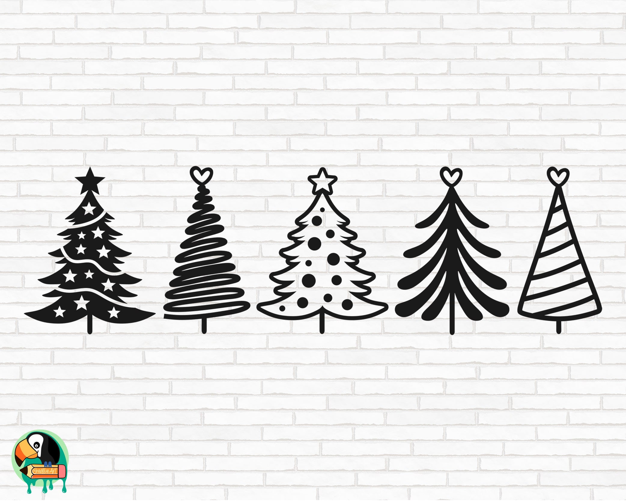 Christmas Tree SVG Hand Drawn Tree Svg Christmas Tree Cut Etsy