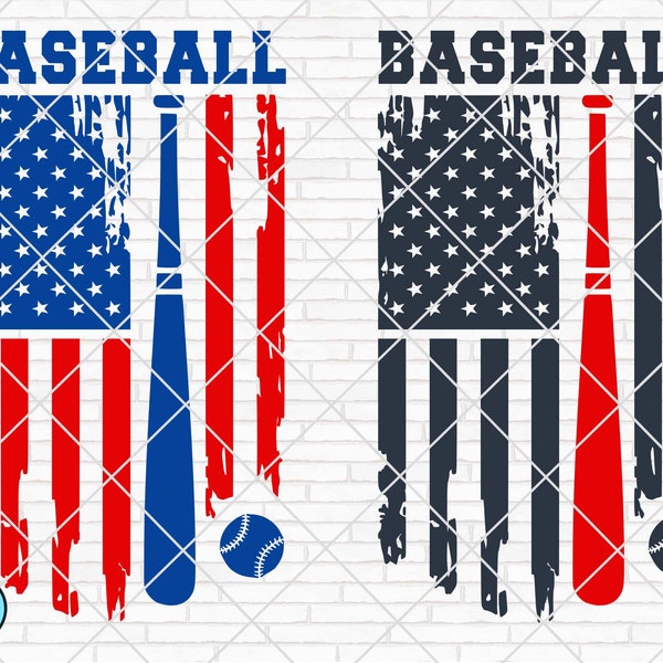 Baseball USA Flag SVG | Baseball Logo SVG | Baseball Shirt | Baseball Clipart | Baseball Cut File | Baseball Vector | Baseball silhouette