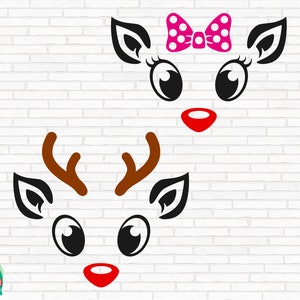Rudolph The Red Nosed Reindeer SVG, Christmas Reindeer svg, Rudolph Face Svg, Rudolph Reindeer Cut Files, Cricut, Silhouette, Png, Svg, Eps