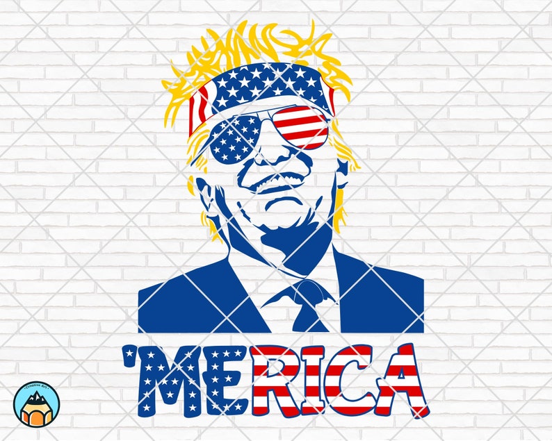 Merica svg Donald Trump svg Trump svg American Flag svg Patriotic Trump Merica svg 4th of july Trump 2020 svg Trump Sunglasses