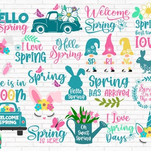 Spring SVG Bundle, Spring Svg, Easter Svg, Spring Design for Shirts, Spring Quotes, Spring Cut Files, Cricut, Silhouette, Png