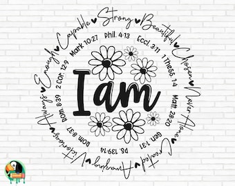 I am Inspiration SVG, Bible Verse Svg, I am Svg, Faith Svg, Christian Svg, I am Inspiration Cut Files, Cricut, Silhouette, Png, Svg, Eps,Dxf