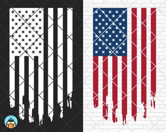 Distressed American Flag SVG USA Flag Svg 4th July Svg | Etsy