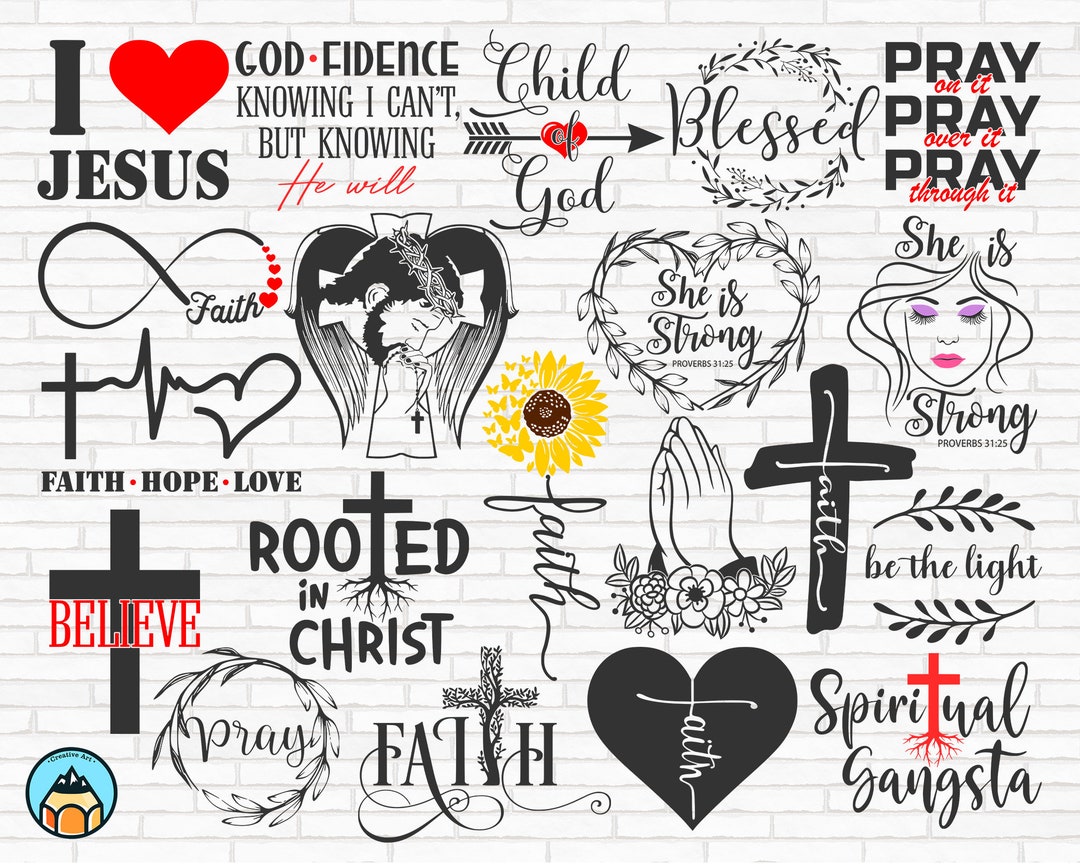 Christian SVG Bundle, Religious Svg, Faith Svg, Christian Quotes, Bible ...