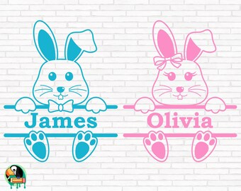 Easter Bunny SVG, Easter Svg, Bunny Split Svg, Bunny Face Svg, Bunny Boy Svg, Bunny Girl Svg, Cute Bunny Svg, Cut Files, Cricut, Png, Svg