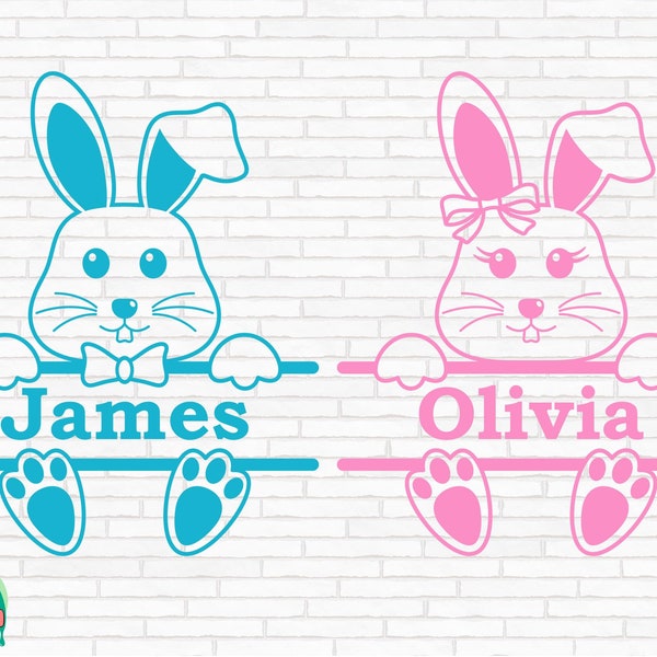 Easter Bunny SVG, Easter Svg, Bunny Split Svg, Bunny Face Svg, Bunny Boy Svg, Bunny Girl Svg, Cute Bunny Svg, Cut Files, Cricut, Png, Svg