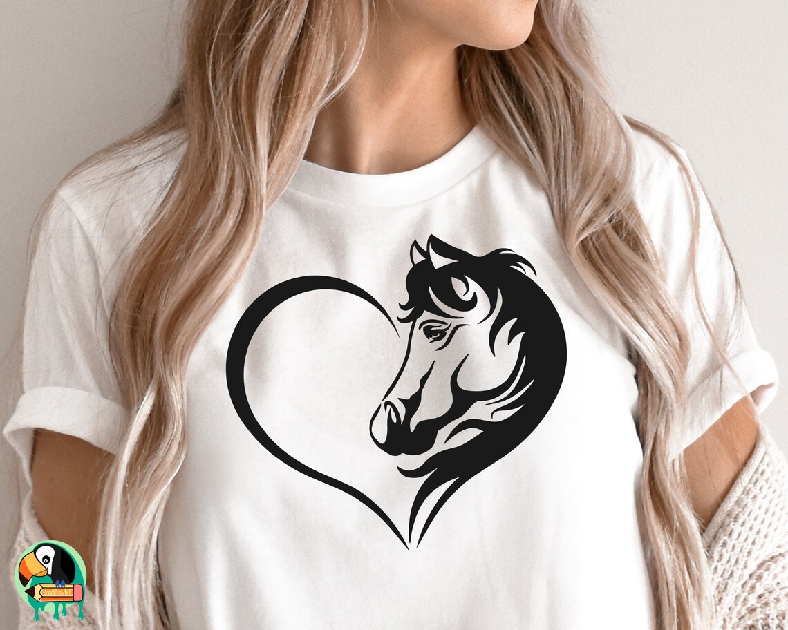 Horse Heart SVG Horse Head Svg Horse Svg Beautiful Horse - Etsy